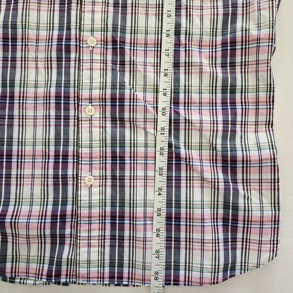 Brooks Brothers Button Down Long Sleeve Shirt Men's Size Medium Plaid Pink Blue - Picture 14 of 14